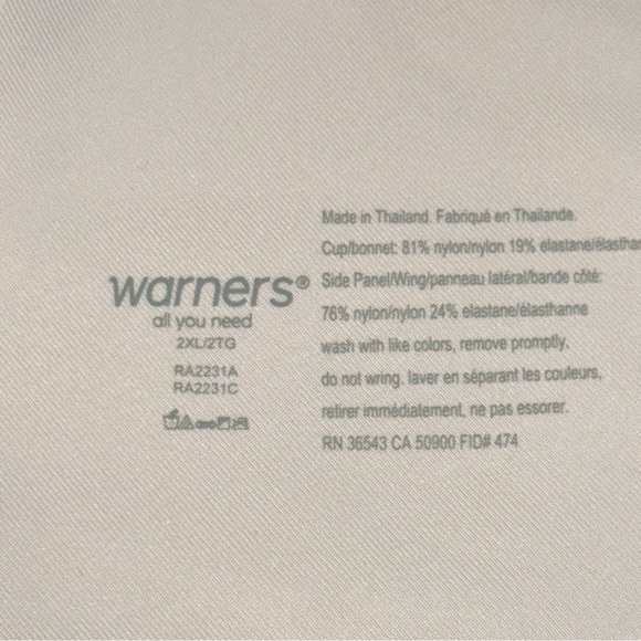 🆕 Warners No Side Effects Underarm and Back-Smoothing Wireless XXL Nude 🆕 - Picture 14 of 16